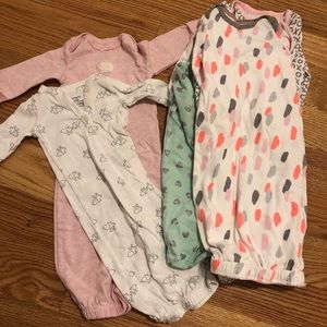 Newborn night gowns bundle of 6